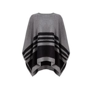 KATE SPADE NEW YORK Grey Stripe Poncho